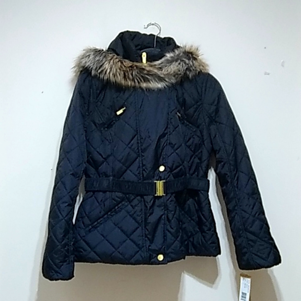 RACHEL Rachel Roy Women's Quilted Black Coat